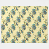 Vintage Blumenkäse und Blumenmuster Fleecedecke (Vorderseite (Horizontal))