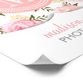 Vintage Blumenkoralle Peach Girl Blume Poster (Ecke)