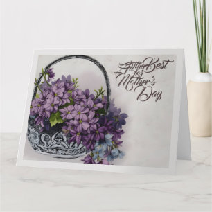 Vintage-Blumenkorb – Muttertagsblüte Karte