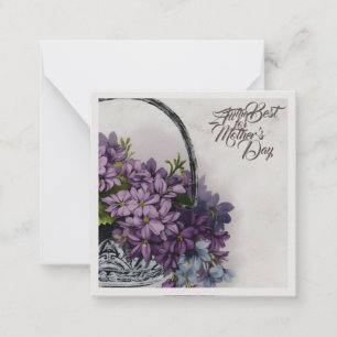 Vintage-Blumenkorb – Muttertagsblüte Mitteilungskarte