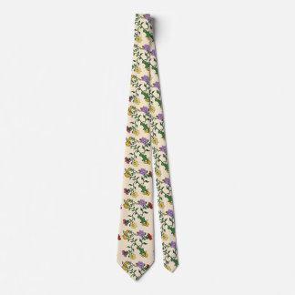 Vintage-Blumenkrawatte | Elegantes botanisches Mus Krawatte