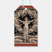 Vintage Blumenkreide Geschenkanhänger (Rückseite)