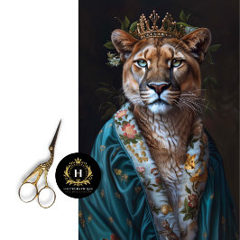 Vintage Blumenkrone King Cougar Decoupage Seidenpapier