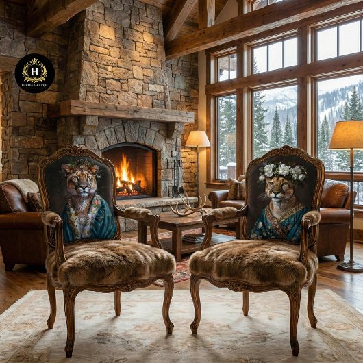 Vintage Blumenkrone Queen Cougar Decoupage Seidenpapier