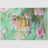 Vintage Blumenkuchendekoupage Seidenpapier (Vorderseite)