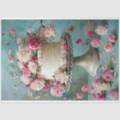 Vintage Blumenkuchendekoupage Seidenpapier (Vorderseite)