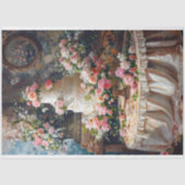 Vintage Blumenkuchendekoupage Seidenpapier (Vorderseite)