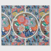 Vintage Blumenkunst Geschenkpapier (Flach)