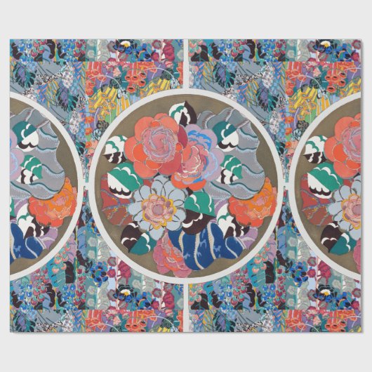 Vintage Blumenkunst Geschenkpapier (Flach)