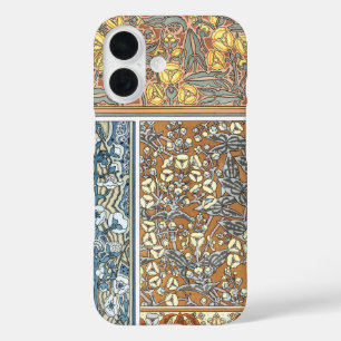 Vintage-Blumenkunst im Jugendstil, Pfeilblatt-Blüt iPhone 16 Hülle