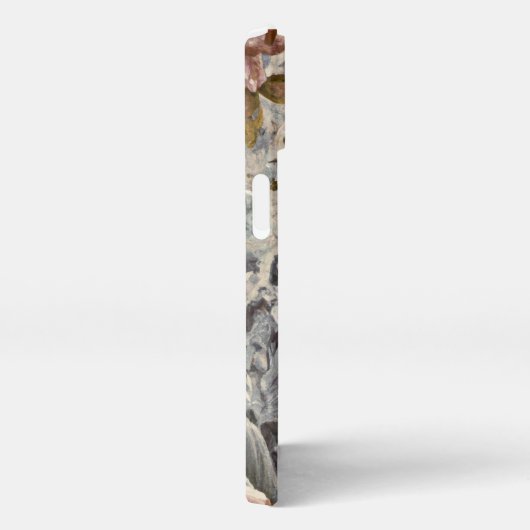 Vintage Blumenkunst iPhone Hülle (Rechte Seite)