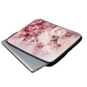 Vintage Blumenkunst Laptopschutzhülle (Vorne Knopf)