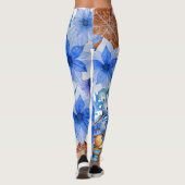 Vintage Blumenkunst Leggings (Rückseite)
