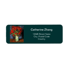 Vintage Blumenkunst Red Poppies Ansprachen