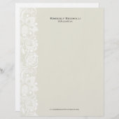 Vintage Blumenlatte 2 Briefkopf (Vorne/Hinten)