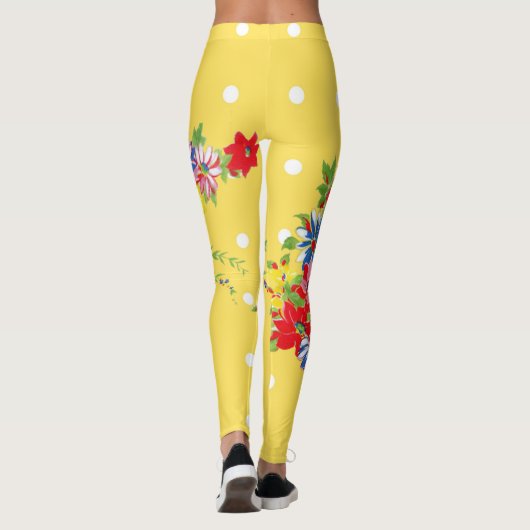 Vintage BlumenLeggings Leggings (Rückseite)