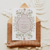 Vintage Blumenmädchen Kinderdusche Einladung