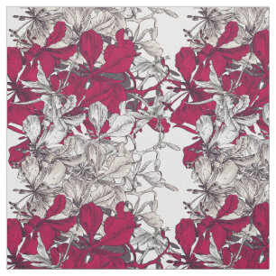 Vintage Blumenmalerei eleganter Nouveau Kunst Stoff