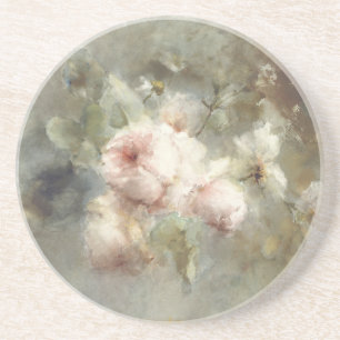 Vintage Blumenmalerei  Getränkeuntersetzer