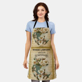 Vintage Blumenmalerei in Frankreich Schürze (Getragen)