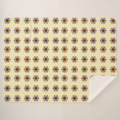 Vintage-Blumenmandala Sherpadecke (Vorderseite (Horizontal))