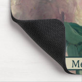 Vintage Blumenmanetmalerei von Peonies Ihr Name Mousepad (Ecke)