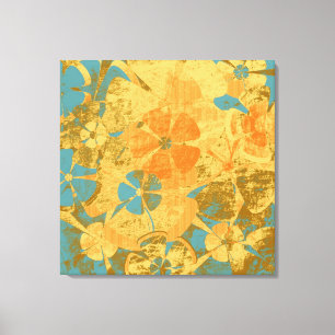 Vintage Blumenmode auf Leinwand