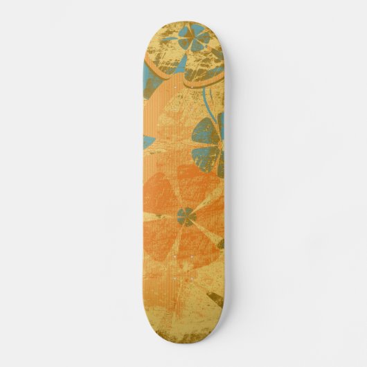 Vintage Blumenmode Skateboard (Vorderseite)