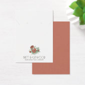 Vintage Blumenmohn-Karteikarte mit Fußleiste (Schreibtisch)