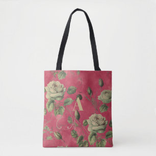 Vintage Blumenmonogramm  Tasche