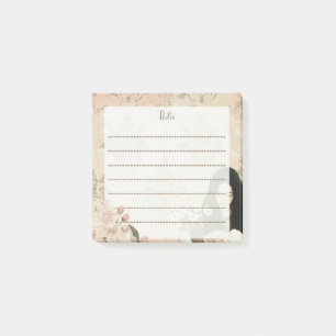 Vintage Blumenmotive mit seelenvollen Silhouetten Post-it Klebezettel