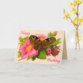 Vintage Blumenmotte Karte (Gelbe Blume)