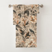 Vintage Blumenmuster Badezimmer Handtuchhalter Set (Insitu)