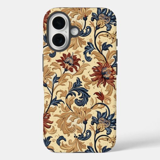 Vintage Blumenmuster Case-Mate iPhone Hülle (Rückseite)