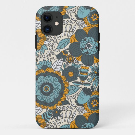 Vintage-Blumenmuster Case-Mate iPhone Hülle (Rückseite)