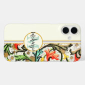 Vintage-Blumenmuster Case-Mate iPhone Hülle (Rückseite (Horizontal))