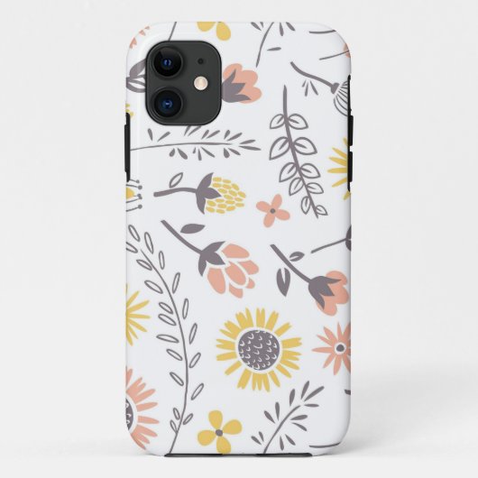 Vintage-Blumenmuster Case-Mate iPhone Hülle (Rückseite)