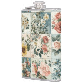 Vintage Blumenmuster-Design Flachmann (Links)