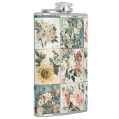 Vintage Blumenmuster-Design Flachmann (Rechts)
