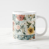 Vintage Blumenmuster-Design Jumbo-Tasse (Rechts)
