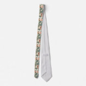Vintage Blumenmuster-Design Krawatte (Rückseite)