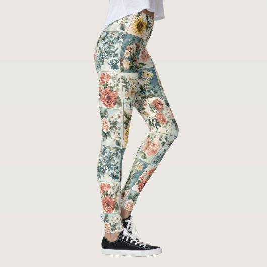 Vintage Blumenmuster-Design Leggings (Rechts)