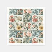 Vintage Blumenmuster-Design Serviette (Vorderseite)