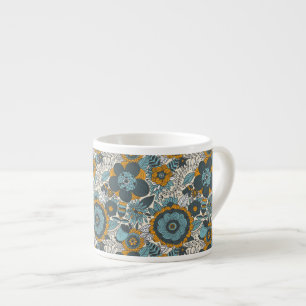 Vintage-Blumenmuster Espressotasse