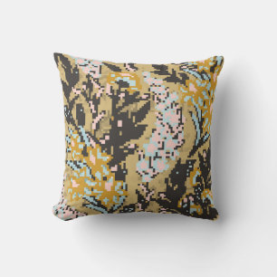 Vintage Blumenmuster, Federdesign. Kissen