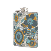 Vintage-Blumenmuster Flachmann (Links)