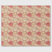 Vintage-Blumenmuster Geschenkpapier (Flach)