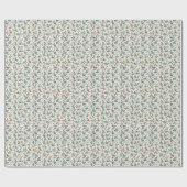 Vintage Blumenmuster Geschenkpapier (Flach)