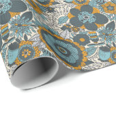 Vintage-Blumenmuster Geschenkpapier (Rolleneckpunkt)