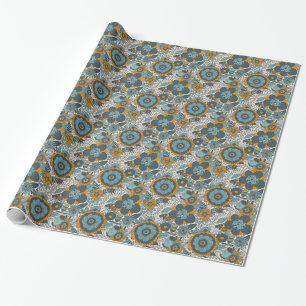 Vintage-Blumenmuster Geschenkpapier